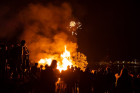 Homecoming and Family Weekend included the traditional pep rally, bonfire and fireworks.