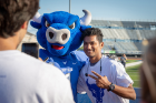 Victor E. Bull serves as the official welcome ambassador, as part of the interlocking UB festivities. 