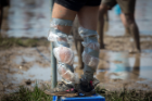 Don’t forget the duct tape! Students have learned the ins and outs of keeping their shoes on....even with all the mud
