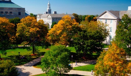 campus in the fall. 