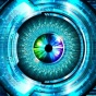 Abstract image representing a cybernetic eye. 
