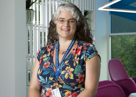 Jennifer Surtees pictured in an atrium. 