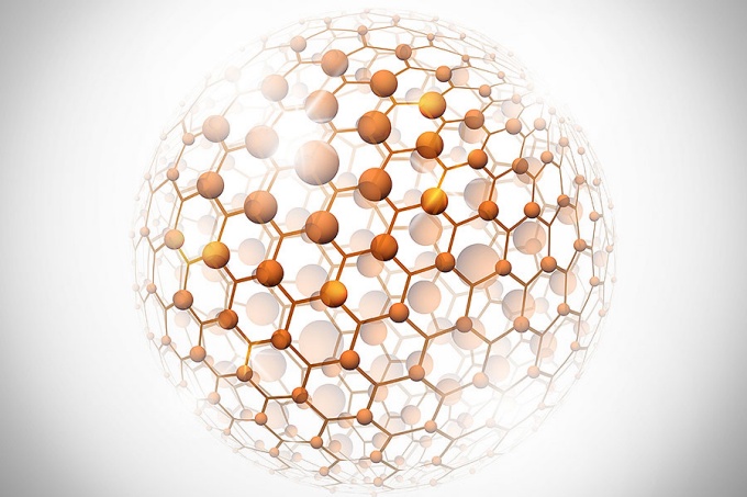 A model of a nanoparticle. 