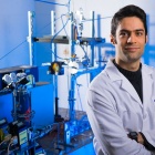 PhD candidate Parham Rohani in the lab. 