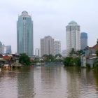 Downtown Jakarta, Indonesia, during the floods of 2007. 