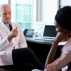 Doctor speaking with a patient. 