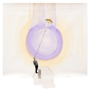 Zoom image: Heather Hart, Remember This House, 2017. Watercolor, ink, felt, collage, found images on paper, 33 x 22 inches. Courtesy of the artist and Davidson Gallery. 