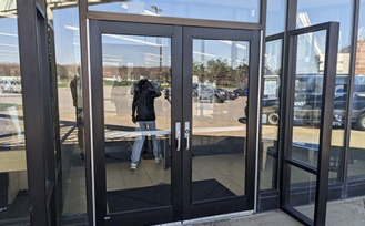 Entrance to the University Bookstore. 