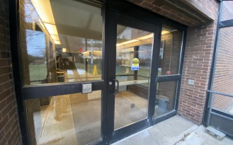 Barrier-free entrance to Cooke Hall. 