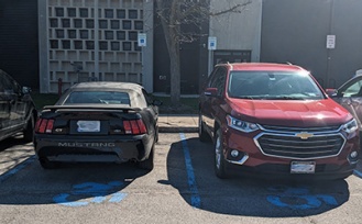 Accessible parking for Ketter Hall in the Ketter parking lot. 