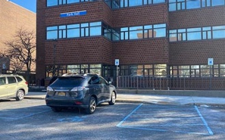 Accessible parking for Park Hall. 