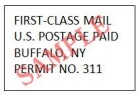 Zoom image: Sample of first class mail imprint. 