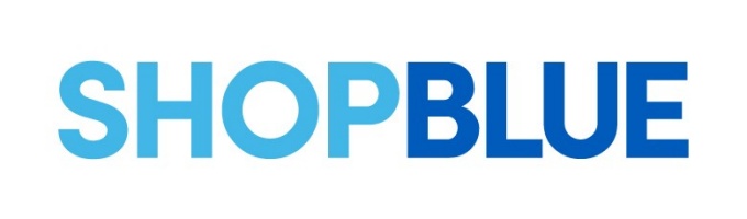 shop blue logo. 