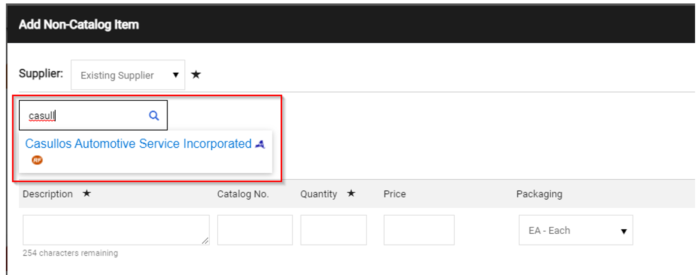 Ordering NonCatalog Items Administrative Services Gateway