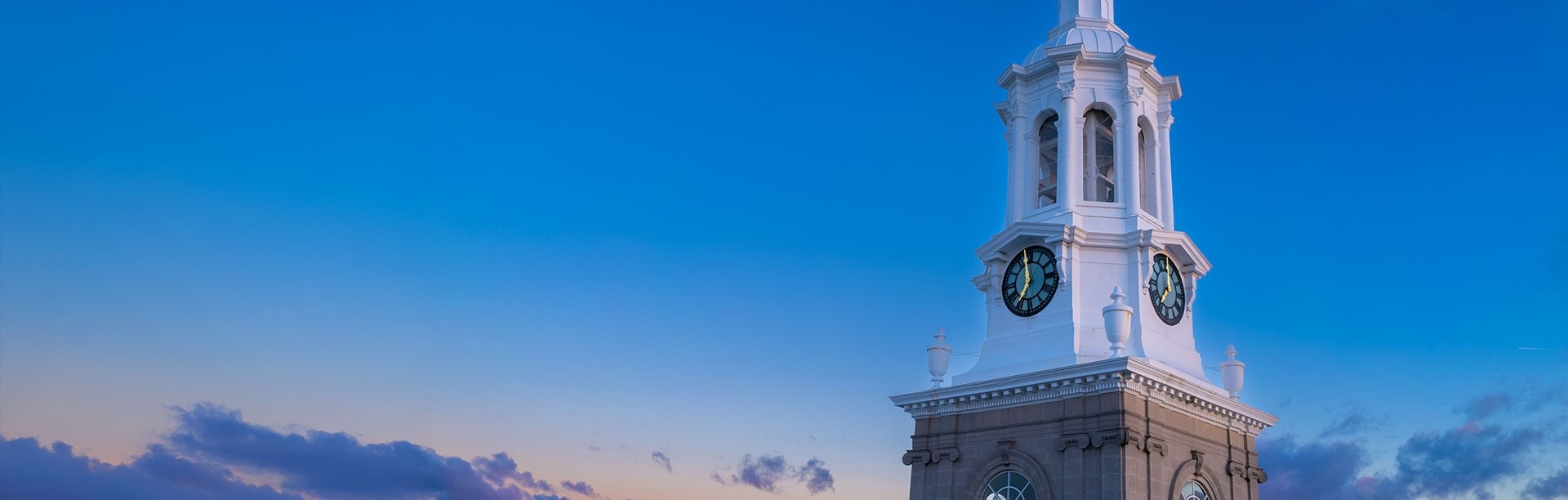 Hayes Hall clock tower.