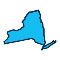 Outline of New York state. 