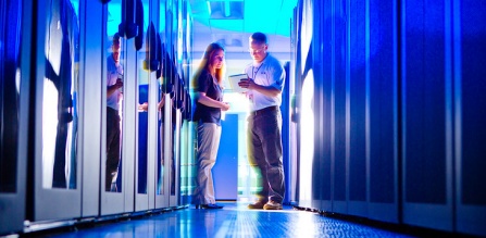 People among servers in the UB CCR. 