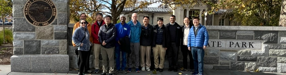 Photo at Niagara Falls State Park of the Semiconductor Scholar's Panel. 