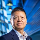 A portrait of Siwei Lyu, a media forensics expert with the department of computer science and engineering, taken in Davis Hall in November 2023. \r\rPhotographer: Douglas Levere. 