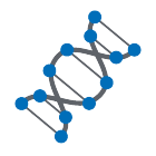Vector art of gene strand - Biotech, Genomics and Pharmaceuticals. 