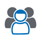 Vector art of three people - social science. 