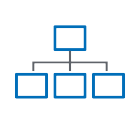 Vector art of of boxes and lines - Ontology. 