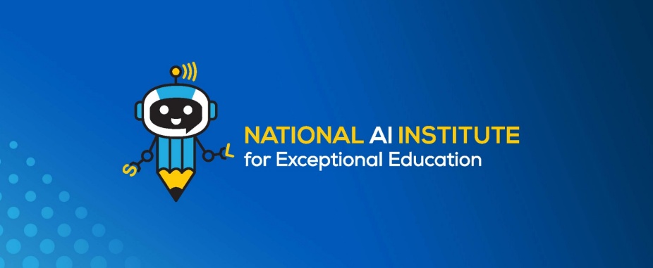 Banner image for the National AI Institute for Exceptional Education with robot logo. 