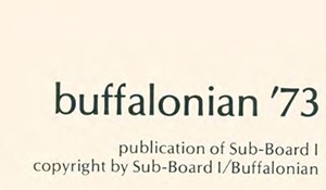 Cover of the 1973 Buffalonian yearbook. 