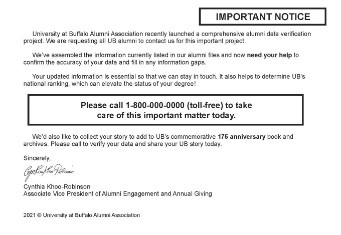 UB PCI Postcard Back. 