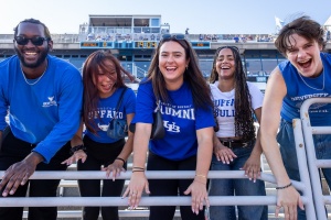 The UB community comes together to celebrate Homecoming and Family Weekend with tailgating and the football game against Eastern Michigan in October 2025 at the UB Stadium. \r\rPhotographer: Meredith Forrest Kulwicki. 