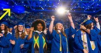 Zoom image: UB students at graudation 