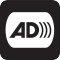 Logo with letters A and D indicating an audio description is available. 