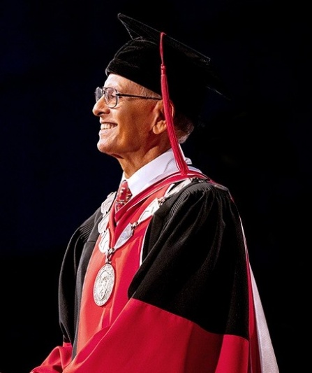 UB President Satish K. Tripathi at commencement. 