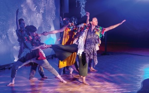 A performance piece where dancers take on microorganisms. 