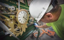 Hayes Hall Clock maintenance. 