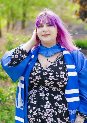 Rebecca Dingle, Asian Studies, UB Outstanding Senior, 2022, Photograph courtesy of Alexis Harrell, @alexisharrellphoto. 