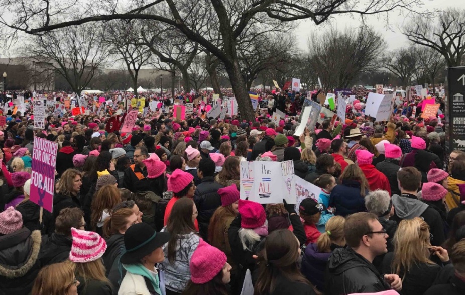 Zoom image: Photograph: The Women&#39;s March in Washington, D.C. on January 21, 2017. That day became the single largest day of political protest in U.S. history, with millions taking to city streets across the nation. Photograph courtesy of Gwynn Thomas. 