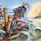 Zoom image: "The Tantalus of to-day" illustration by J.S. Pughe, for Puck Magazine, 1897. Image courtesy of the U.S. Library of Congress. DK Remix "Tempering Power" for the Baldy Center, 2018. Visit the LOC website. 