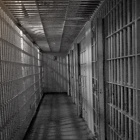 Prison hallway. 