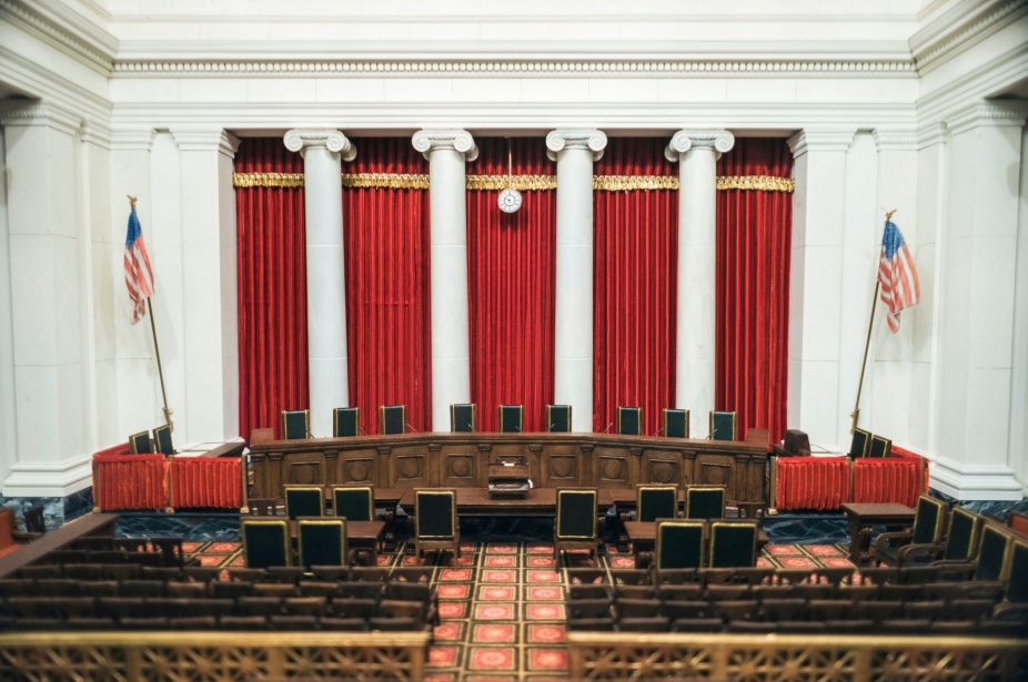 Photograph: U.S. Supreme Court, interior. 