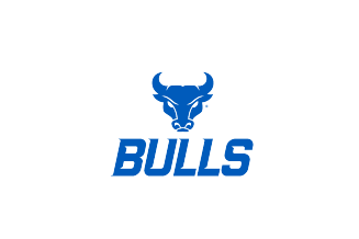 Spirit Mark with centered Bulls Wordmark. 