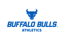 Buffalo Bulls Athletics Wordmark with spirit mark centered. 