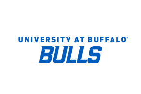 University at Buffalo wordmark above Bulls wordmark. 