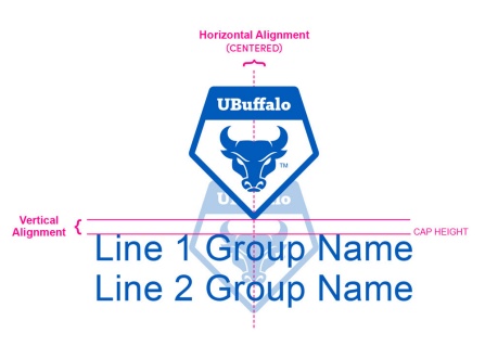 Zoom image: 2-line student group stacked template positioning guide