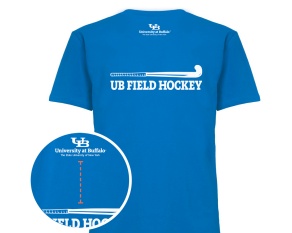 Zoom image: UB Field Hockey club mark used in conjunction with UB master brand lockup. Note the clear space between the two marks. 