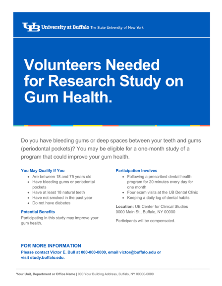 Zoom image: MS Word research study flyer template