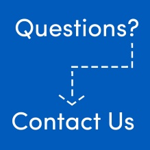 Blue background with white text reading, "Questions? Contact Us.". 