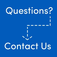Blue background with white text reading, "Questions? Contact Us.". 