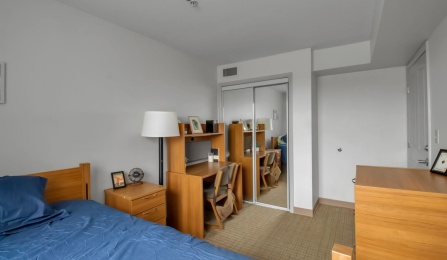 Staged Hadley Village Bedroom. 