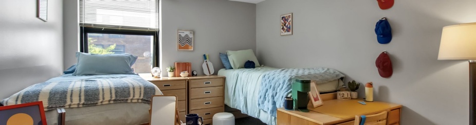 Staged double room in Governors Complex. 